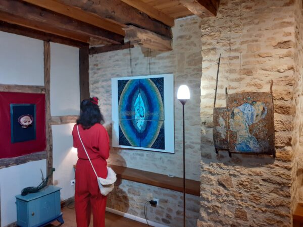 Vu du Nomade N-As240, acrylique sur toile, 100 x 80 cm au minimum en accrochage vertical